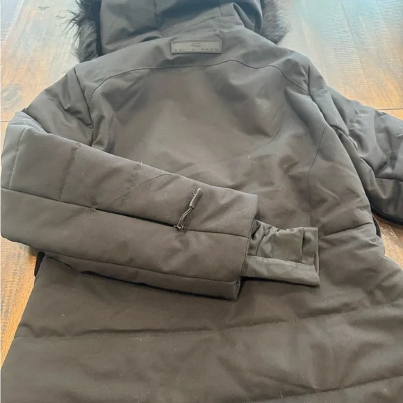 ASOS 4505 Black Ski jacket ~Fur hood with belted waist! ~Size 6 Petite! Gorgeous - Picture 13 of 15